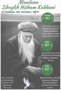 Mawlana Shaykh Hisham UK Oct 2017